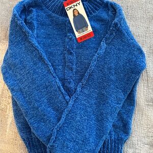 DKNY Girls Blue Knit Sweater